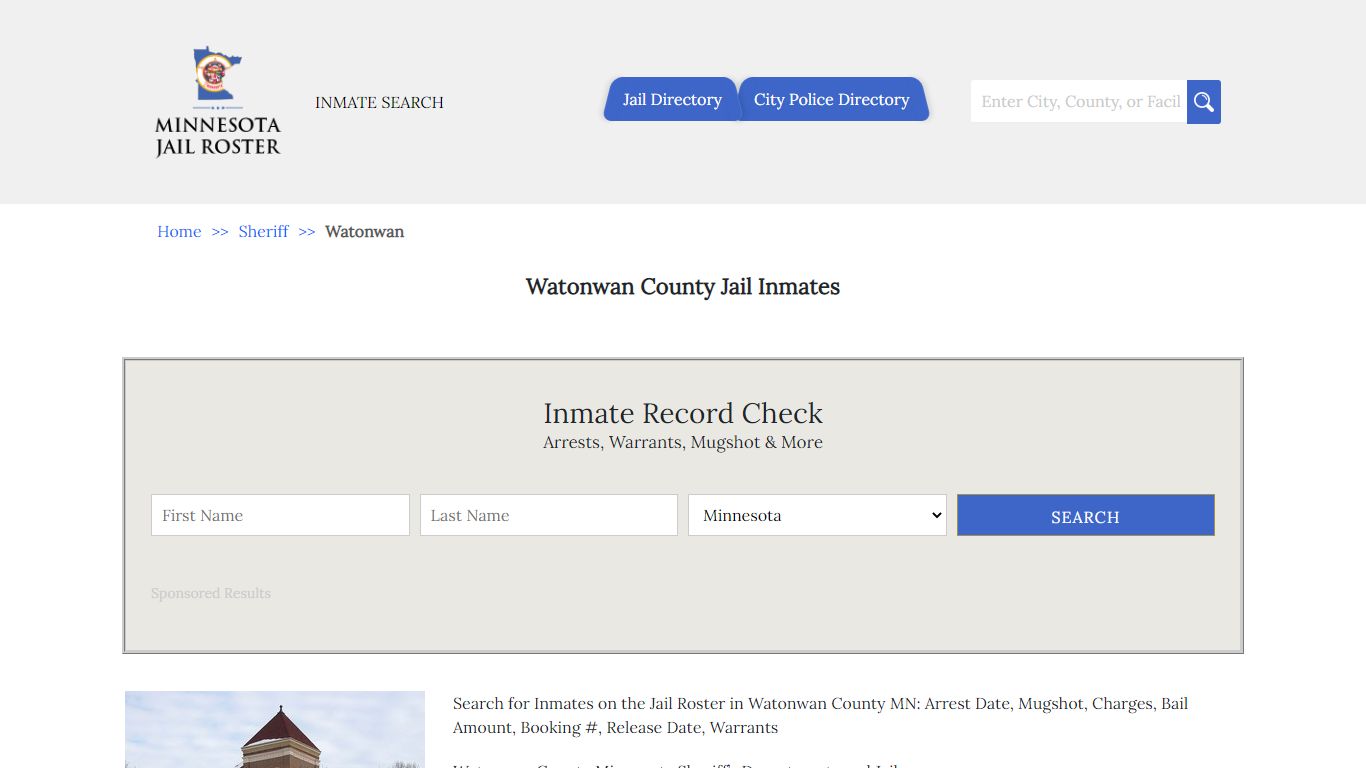 Watonwan County Jail Inmates | Jail Roster Search - Minnesota Jail Roster